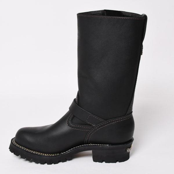 新品同様 CHROME HEARTS クロムハーツ WESCO BOSS ガンスリンガー レザーエンジニアブーツ BK7700100 カウハイドレザー シルバー925 8E(26.0) ブラック 中古 4a004017