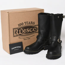 画像をギャラリービューアに読み込む, 新品同様 CHROME HEARTS クロムハーツ WESCO BOSS ガンスリンガー レザーエンジニアブーツ BK7700100 カウハイドレザー シルバー925 クロスボール ダガー スクロールラベル 8E(26.0) ブラック 中古 4a004017