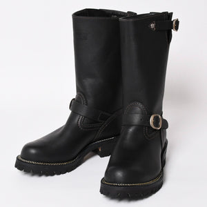 新品同様 CHROME HEARTS クロムハーツ WESCO BOSS ガンスリンガー レザーエンジニアブーツ BK7700100 カウハイドレザー シルバー925 8E(26.0) ブラック 中古 4a004017