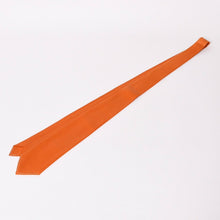 画像をギャラリービューアに読み込む, 極美品 HERMES エルメス ラムスキン Leather レザー Tie ネクタイ Orange オレンジ 白ステッチ 中古 4a003672