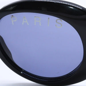 CHANEL シャネル オーバル サングラス アイウェア 01947 94305 ココマーク ロゴ ブラック ホワイト 美品 中古 4a004025