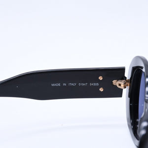 CHANEL シャネル オーバル サングラス アイウェア 01947 94305 ココマーク ロゴ ブラック ホワイト 美品 中古 4a004025