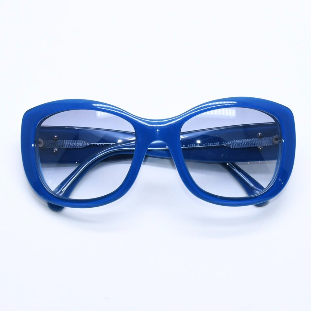 CHANEL シャネル サングラス アイウェア 5239-A c.1320/9S サイズ55□21 135 ココマーク ブルー 美品 中古 4a004029