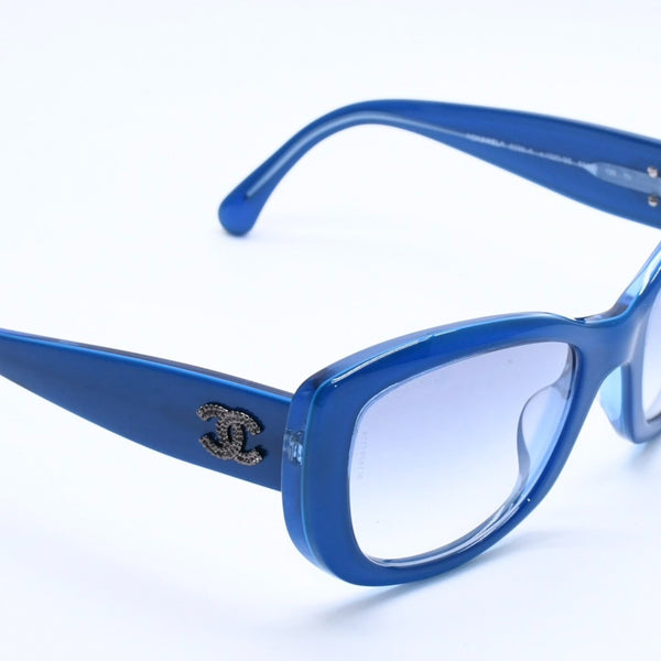 CHANEL シャネル サングラス アイウェア 5239-A c.1320/9S サイズ55□21 135 ココマーク ブルー 美品 中古 4a004029