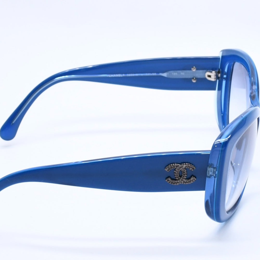 CHANEL シャネル サングラス アイウェア 5239-A c.1320/9S サイズ55□21 135 ココマーク ブルー 美品 中古 4a004029