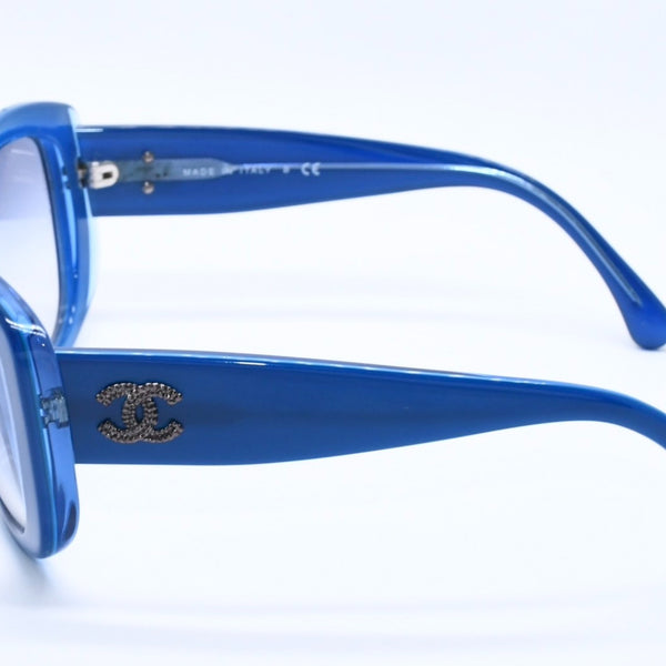CHANEL シャネル サングラス アイウェア 5239-A c.1320/9S サイズ55□21 135 ココマーク ブルー 美品 中古 4a004029