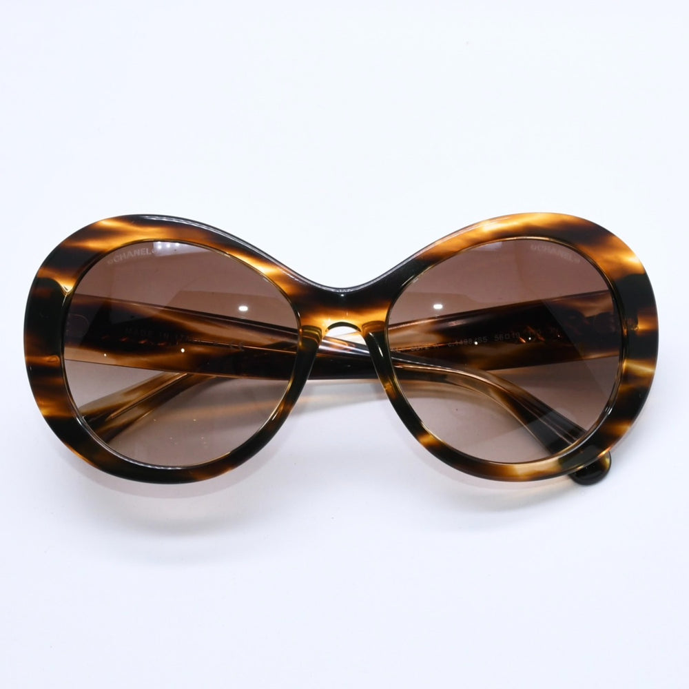 CHANEL シャネル サングラス アイウェア 5372-A c.1498/S5 サイズ56□19 140 ココマーク 鼈甲カラー 美品 中古 4a004030