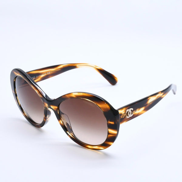 CHANEL シャネル サングラス アイウェア 5372-A c.1498/S5 サイズ56□19 140 ココマーク 鼈甲カラー 美品 中古 4a004030