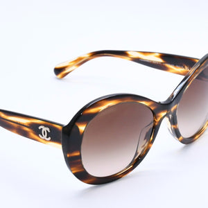 CHANEL シャネル サングラス アイウェア 5372-A c.1498/S5 サイズ56□19 140 ココマーク 鼈甲カラー 美品 中古 4a004030