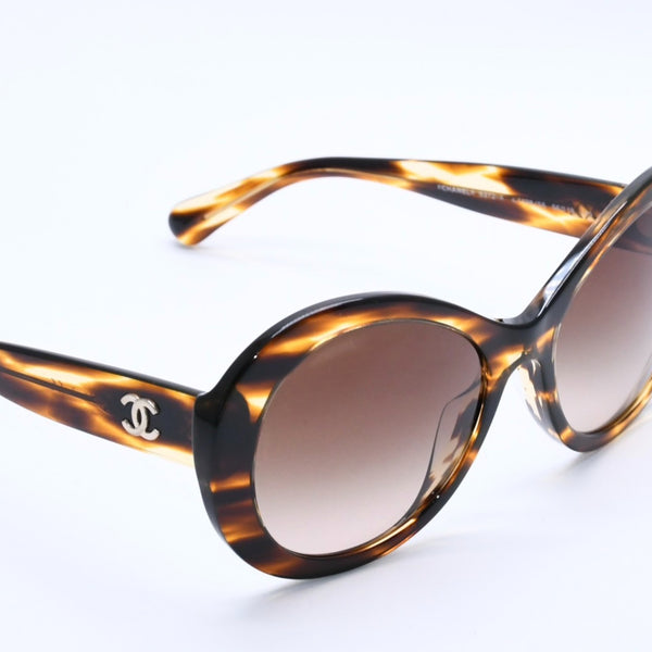 CHANEL シャネル サングラス アイウェア 5372-A c.1498/S5 サイズ56□19 140 ココマーク 鼈甲カラー 美品 中古 4a004030