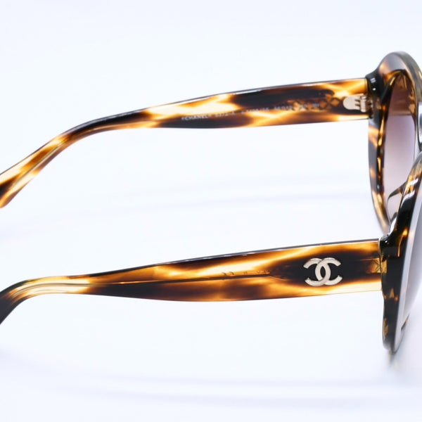CHANEL シャネル サングラス アイウェア 5372-A c.1498/S5 サイズ56□19 140 ココマーク 鼈甲カラー 美品 中古 4a004030