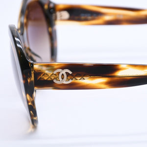 CHANEL シャネル サングラス アイウェア 5372-A c.1498/S5 サイズ56□19 140 ココマーク 鼈甲カラー 美品 中古 4a004030