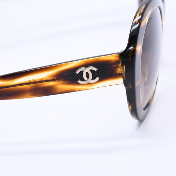 CHANEL シャネル サングラス アイウェア 5372-A c.1498/S5 サイズ56□19 140 ココマーク 鼈甲カラー 美品 中古 4a004030