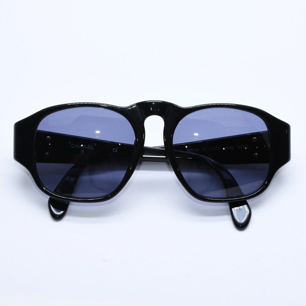 CHANEL シャネル サングラス アイウェア 01452 94305 ココマーク アセテート プラスチック ブラック 美品 中古 4a004028