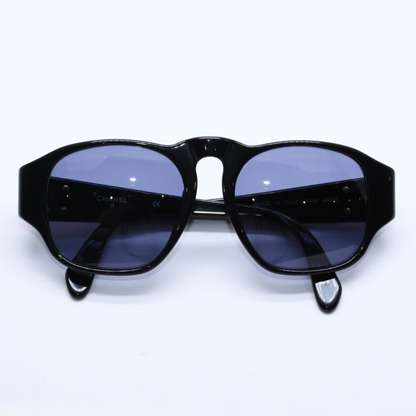 CHANEL シャネル サングラス アイウェア 01452 94305 ココマーク アセテート プラスチック ブラック 美品 中古 4a004028