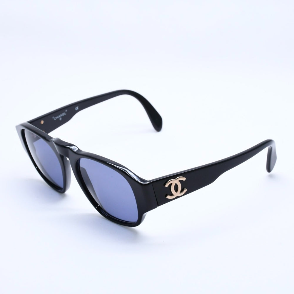 CHANEL シャネル サングラス アイウェア 01452 94305 ココマーク アセテート プラスチック ブラック 美品 中古 4a004028