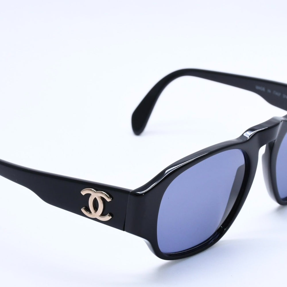 CHANEL シャネル サングラス アイウェア 01452 94305 ココマーク アセテート プラスチック ブラック 美品 中古 4a004028