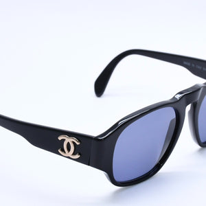 CHANEL シャネル サングラス アイウェア 01452 94305 ココマーク アセテート プラスチック ブラック 美品 中古 4a004028