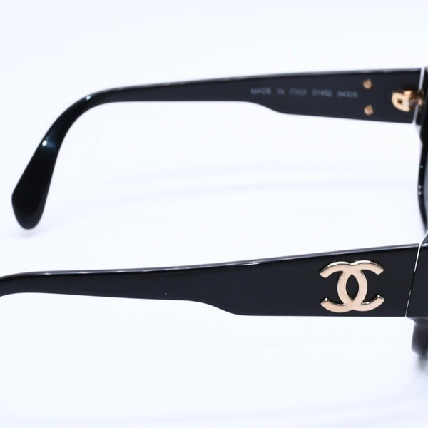 CHANEL シャネル サングラス アイウェア 01452 94305 ココマーク アセテート プラスチック ブラック 美品 中古 4a004028