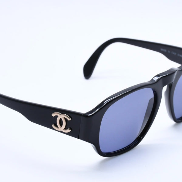 CHANEL シャネル サングラス アイウェア 01452 94305 ココマーク アセテート プラスチック ブラック 美品 中古 4a004028