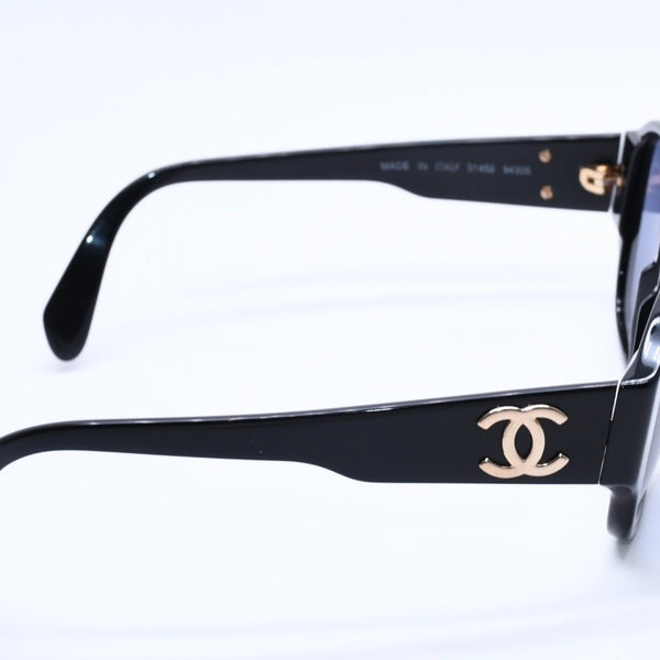 CHANEL シャネル サングラス アイウェア 01452 94305 ココマーク アセテート プラスチック ブラック 美品 中古 4a004028