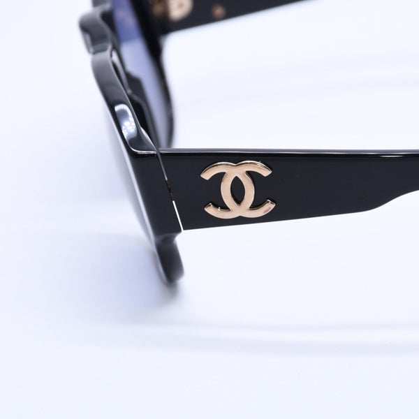 CHANEL シャネル サングラス アイウェア 01452 94305 ココマーク アセテート プラスチック ブラック 美品 中古 4a004028