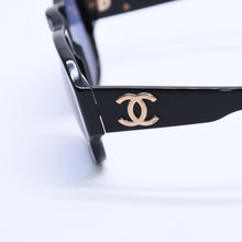 画像をギャラリービューアに読み込む, CHANEL シャネル サングラス アイウェア 01452 94305 ココマーク アセテート プラスチック ブラック 美品 中古 4a004028