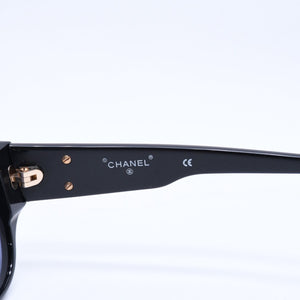 CHANEL シャネル サングラス アイウェア 01452 94305 ココマーク アセテート プラスチック ブラック 美品 中古 4a004028