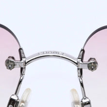 Load image into Gallery viewer, 極美品 CHANEL シャネル リムレス サングラス アイウェア 4017-D c.124/58 サイズ62□17 120 ココマーク ラインストーン ピンク 中古 4a004036