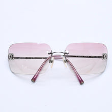 Load image into Gallery viewer, 極美品 CHANEL シャネル リムレス サングラス アイウェア 4017-D c.124/58 サイズ62□17 120 ココマーク ラインストーン ピンク 中古 4a004036