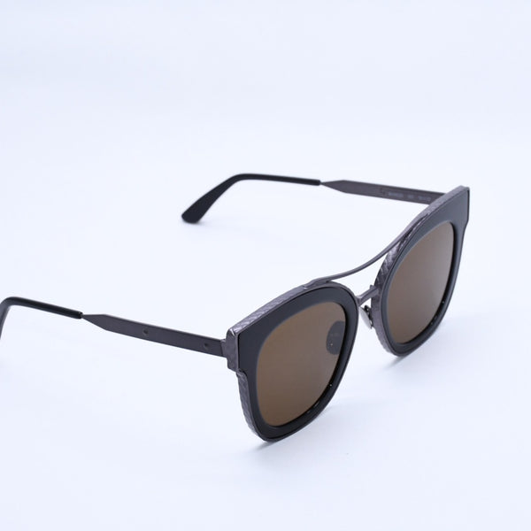 極美品 BOTTEGA VENETA ボッテガヴェネタ Sunglasses サングラス ブラック BV0012S 50◻︎23 中古 4a004139