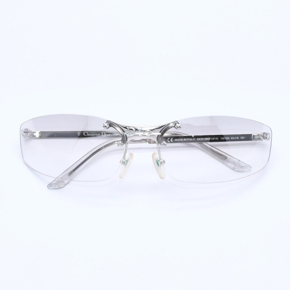 Christian Dior Sunglasses 65◻15 YB7NN Gray Silver Hardware Used 4a004134