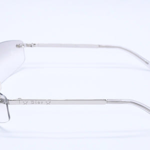 Christian Dior Sunglasses 65◻15 YB7NN Gray Silver Hardware Used 4a004134