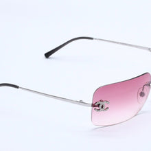 画像をギャラリービューアに読み込む, 極美品 CHANEL シャネル Sunglasses サングラス ラインストーン 4017-D ココマーク 62◻︎17 120 ピンク シルバーテンプル 中古 4a004041