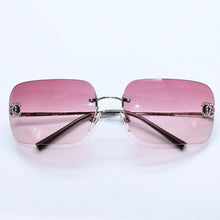 画像をギャラリービューアに読み込む, 極美品 CHANEL シャネル Sunglasses サングラス ラインストーン 4017-D ココマーク 62◻︎17 120 ピンク シルバーテンプル 中古 4a004041