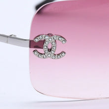 画像をギャラリービューアに読み込む, 極美品 CHANEL シャネル Sunglasses サングラス ラインストーン 4017-D ココマーク 62◻︎17 120 ピンク シルバーテンプル 中古 4a004041
