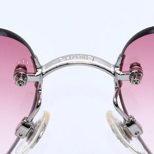 Mint condition CHANEL sunglasses with rhinestones, model 4017-D, Coco Mark, size 62◻17 120 Pink Silver Temples Used 4a004041