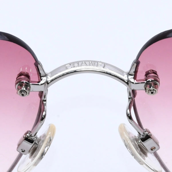 Mint condition CHANEL sunglasses with rhinestones, model 4017-D, Coco Mark, size 62◻17 120 Pink Silver Temples Used 4a004041