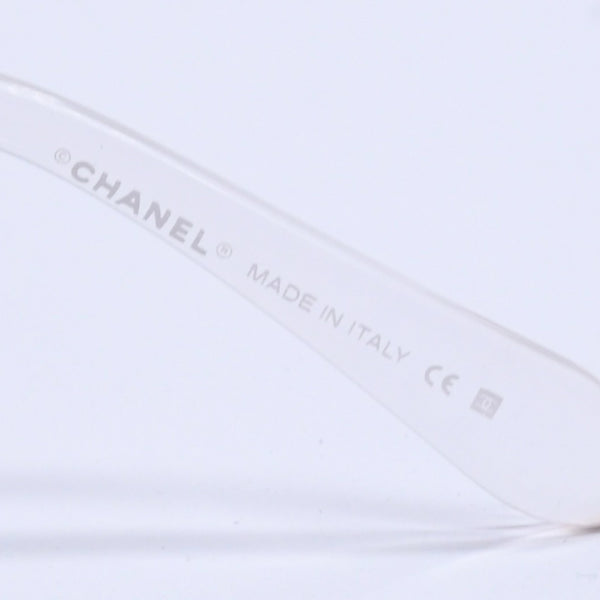 極美品 CHANEL シャネル リムレス サングラス サイドココマーク クリアフレーム グレー 4107-B 62◻︎15 125 中古 4a004037