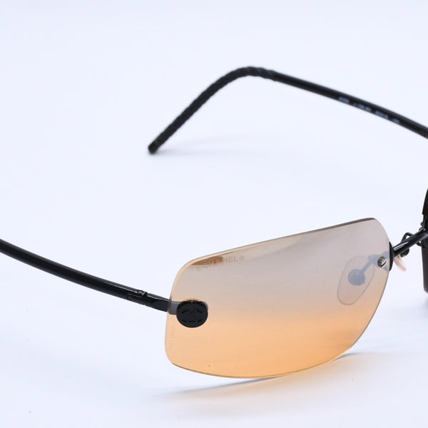 極美品 CHANEL シャネル リムレス 丸ココマーク サングラス イエローレンズ ゴールドレンズ 4035 63◻︎16 120 中古 4a004044