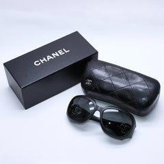 CHANEL シャネル サングラス アイウェア 6033 c555/3F サイズ61□18 130 ココマーク マットブラック 美品 中古 4a004043