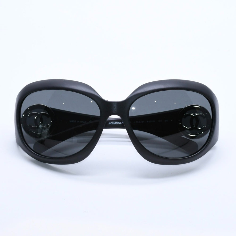 CHANEL シャネル サングラス アイウェア 6033 c555/3F サイズ61□18 130 ココマーク マットブラック 美品 中古 4a004043