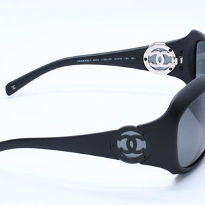 CHANEL シャネル サングラス アイウェア 6033 c555/3F サイズ61□18 130 ココマーク マットブラック 美品 中古 4a004043
