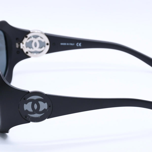CHANEL シャネル サングラス アイウェア 6033 c555/3F サイズ61□18 130 ココマーク マットブラック 美品 中古 4a004043