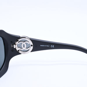 CHANEL シャネル サングラス アイウェア 6033 c555/3F サイズ61□18 130 ココマーク マットブラック 美品 中古 4a004043