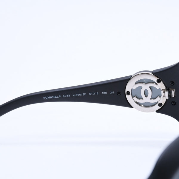 CHANEL シャネル サングラス アイウェア 6033 c555/3F サイズ61□18 130 ココマーク マットブラック 美品 中古 4a004043