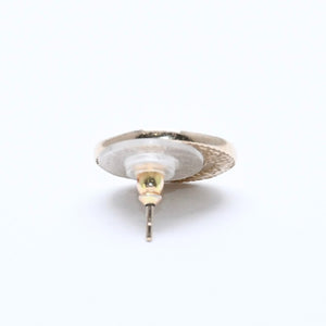 Very Good Condition CHANEL Earrings Coco Mark Coin Motif Gold Color Gold A16V Engraved Used 4a003873