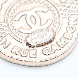Very Good Condition CHANEL Earrings Coco Mark Coin Motif Gold Color Gold A16V Engraved Used 4a003873