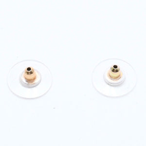 Very Good Condition CHANEL Earrings Coco Mark Coin Motif Gold Color Gold A16V Engraved Used 4a003873