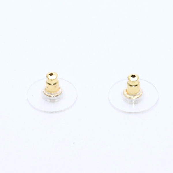 Very Good Condition CHANEL Earrings Hoop Earrings B22S Engraved Silver GP Rhinestone Weight Approx. 9.87g Used 4a003871